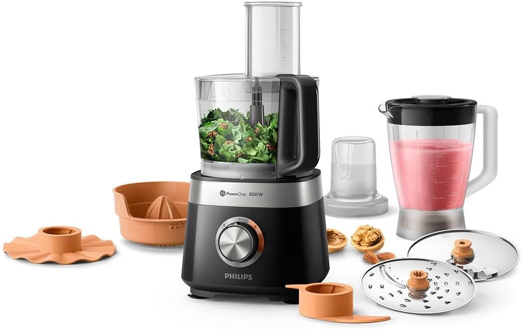 Compact Food Processor & Blender – 800W, 2.1L (HR7510/00)